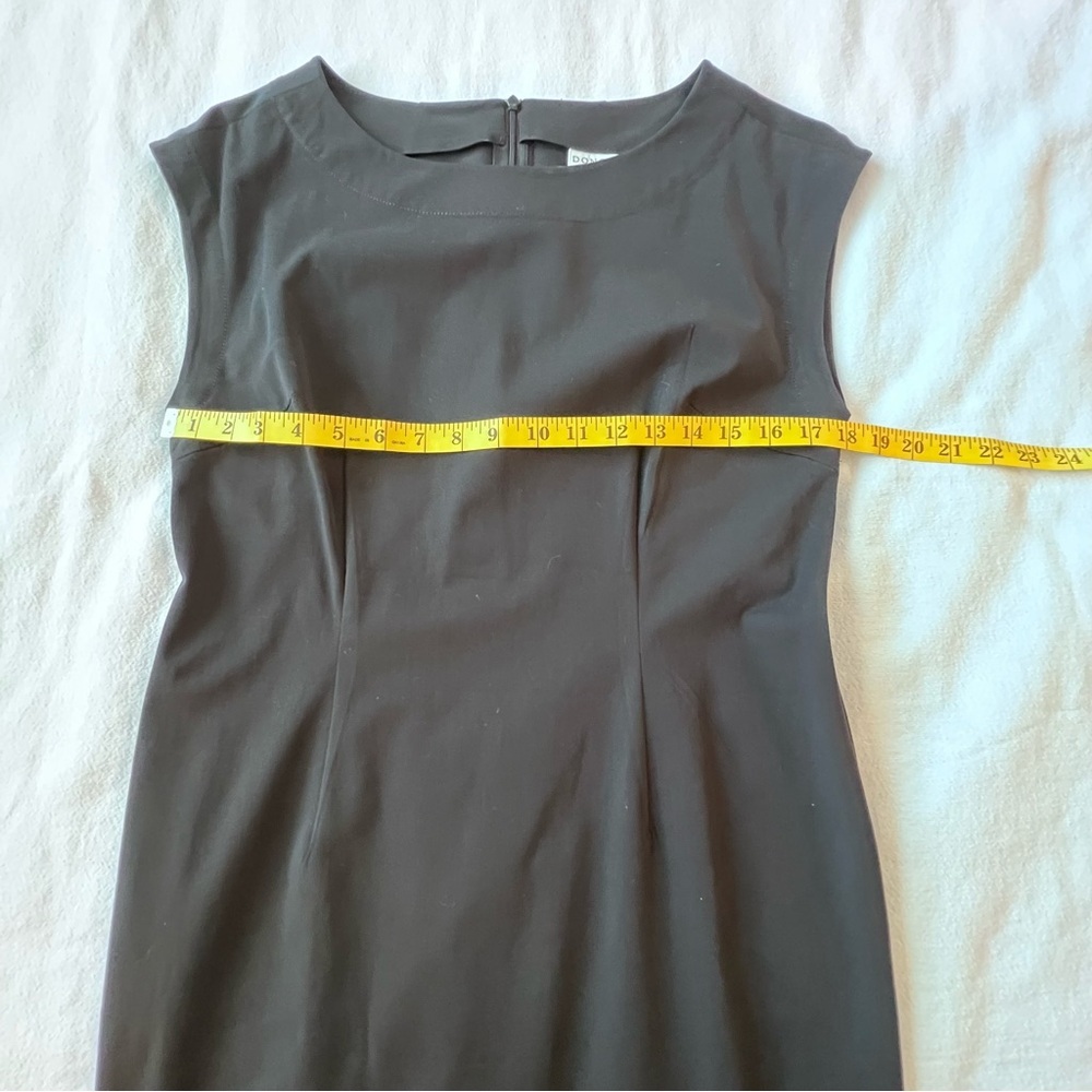 Doncaster Signature Black Scoop Neck Body Con Belted Midi Dress Women’s Size 10‎ - Picture 9 of 12